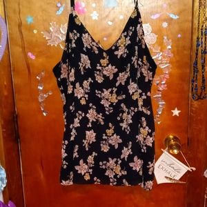 Torrid floral chiffon tank top